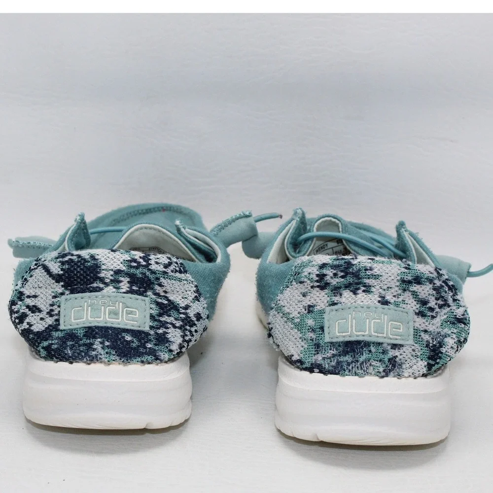 Hey Dude Wendy Stretch Fleece Sea Blue Slip On Loafers Shoes Womens‎ 6
